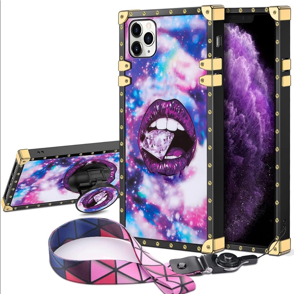 Iphone 11 Pro Max Case with Kickstand for Girls Women Soft TPU Luxury